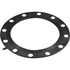 MECCANIXITY Rubber Flange Gasket Full Face for 10 Inch DN250 Pipe 12 Bolt Hole Black Flat Washer