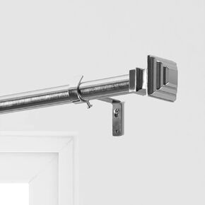 HPD Half Price Drapes HDW-LTF3636-P Modern Square Extendable Metal Rod Set, 52" - 144", Nickel
