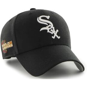 '47 Men's Compatible with White Sox Cooperstown World Series Sure Shot MVP Adjustable Hat - One Size, Black, One Size