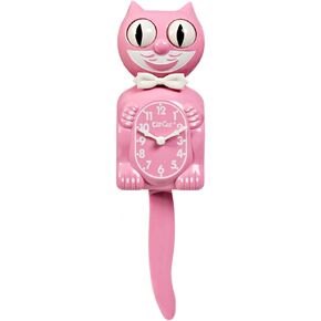 Kit Cat Klock Pink Satin Wall Clock