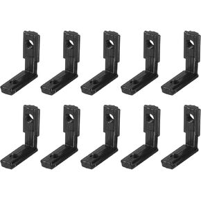 uxcell L-Shape Interior Joint Bracket, 10Pcs Inside Corner Connectors for 2020 Series Aluminum Extrusion Profile (Black)