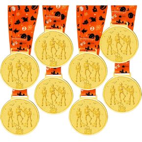 8 PCS Halloween Costume Contest Medals, Skeleton Medals Halloween Costume Trophy Awards for Halloween Party Favors