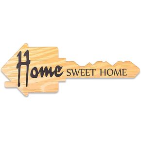 WaaHome Key-Shaped Home Sweet Home Real Estate Photo Props Sign, 6.6''x17.7''