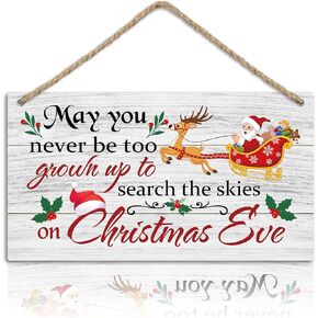 TOARTI Merry Christmas Wood Sign-15.2x28cm، سنة جديدة سعيدة سانتا كلوز عيد الميلاد الغزلان لوحة خشبية معلقة جدار الفن، لوازم عطلة الشتاء معلقة ديكور الباب لديكور جدار نافذة المنزل in Kuwait