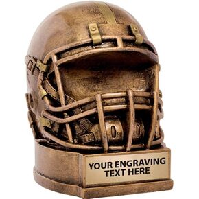 4" Football Helmet Trophies, Custom Engraved Football Trophy Award Prime