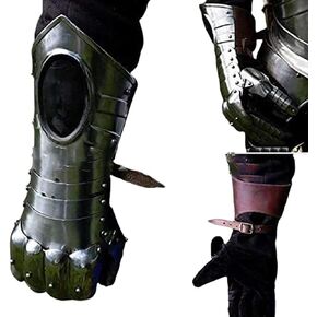 Black Ice Gauntlets Perfect for Medieval Costume Re-Enactment & LARP Armour