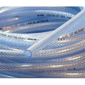 ID 5/8" (16mm) 33 Ft 10 Metre High Pressure Braided PVC Tubing Clear Hose Braid Reinforced Pipe