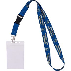 Desert Cactus Golden State Warriors Lanyard ID Badge Holder NBA Car Keys Keychain Snap Buckle National Basketball Association (Design 1 with Pouch)
