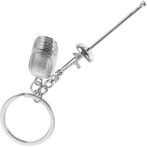 Yardwe Fencing Keychain Metal Fencing Key Chain Key Ring Handbag Charm Ornament Fencing Sport Fans Gift Souvenir for Fencer