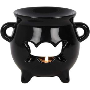 Pacific Giftware Triple Moon Goddess Cauldron Tealight Candle Ceramic Oil Burner 4" Tall