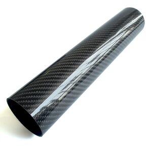 Real Carbon Fiber Hose Straight Carbon Fiber Pipe OD 3.5",Length 11.8",1.3mm Wall Thickness