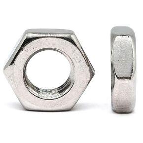2pcs M16 ID x 1.5mm Pitch - 8mm Thickness Fine Thread - 24mm Opposite Side 304 Stainless Steel Hex Thin Nuts,Hex Lock Nut Fasteners,Hardware Nuts for Bolt Dropper