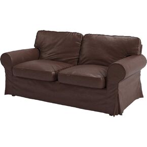 The Ektorp Loveseat Cover Replacement is Compatible with IKEA Ektorp Loveseat Sofa Cover, Sofa Cover Only! (PU Leather Brown)