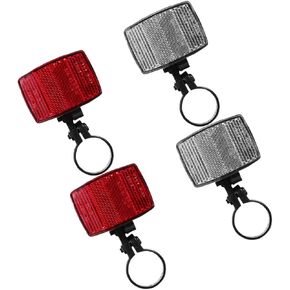 4pcs Bicycle Reflector Scooter Reflective Tool for Bike Night Cycling Reflectors Warning Reflector Bike Warning Tool Reflector Front Lamp Reflector Lamp Child to Weave Plastic, F298NOB51N114D