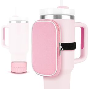 Epessa Water Bottle Pouch for Stanley, Tumbler Pouch for Stanley Cup Accessories, Running Water Bottle Bag for Stanley 20oz-40oz for Cards, Keys, Earphone, Workout Outdoor Gym Accessories for Women