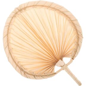 Raffia Woven Fan Old-fashioned Cattail Fan Tropical Hand Fan Chinese Paddle Fan Hand Rattan Fan Wedding Favor Fan Handheld Fan African Hand Fan Women's Wicker Hand Made Palm Leaf