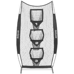 GoSports 8 x 4 ft Football Throwing Target Net - Black or Red