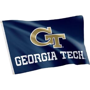 Desert Cactus Georgia Tech Flag Yellow Jackets GT Institute of Technology Flag Banners 100% Polyester Indoor Outdoor 3x5 feet Flags (Style 1)