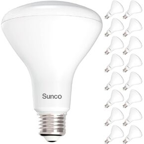 Sunco 16 Pack BR30 LED Bulbs, Indoor Flood Lights CRI93 11W Equivalent 65W 2700K Soft White 850 Lumens, E26 Base, 25000 Lifetime Hours Interior Home Dimmable Recessed Can Light Bulbs - UL