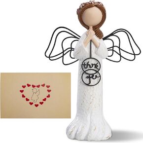 Thank You Angel Gifts for Women, Teachers, Coworkers - Perfect for Employee Appreciation, Thanksgiving, and Gratitude - Hand-Painted Sculpted Figure for Friends and Colleagues