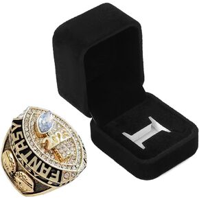 2023 Fantasy Football Championship Trophy Ring With Box | Gold Plated Award For Fantasy Football League Winner