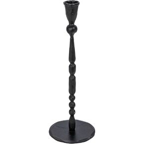 Creative Co-Op Decorative Hand-Forged Metal Taper Holder, Black