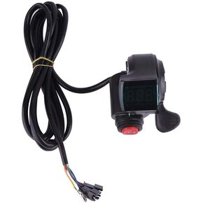 Ebike Thumb Throttle,Ebike Throttle with Display,12V 99V Thumb Throttle Speed Control Assembly for Electric Scooter Pocket Bike Electric Bike EBike Ebike Thumb Throttle ebike Throttle