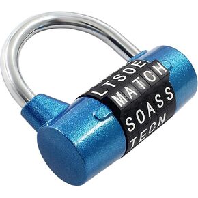 Letter Combination Lock Gym Locker Safety Padlock Sports Locker Outdoor Waterproof Padlock Master Combination Lock Master Lock Combination Padlock(Blue)