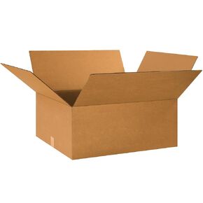 BOX USA 26 × 20 × 10 صناديق مموجة، كبيرة، 26 طول × 20 عرض × 10 ارتفاع، عبوة من 15 قطعة | الشحن، التعبئة والتغليف، النقل، صندوق تخزين للمنزل أو العمل، صناديق بالجملة قوية