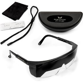 IFR Aviation Flight Training Glasses - Pilot Training & Simulating IMC, Sun Glare Protection with Adjustable Temples for Comfort, Blockalls with Hard Case, Foggles