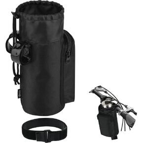 Cosmos Bike Water Bottle Holder Bag Insulated Bag Bicycle Handlebar Drink Bottle Holder Water Bottle Storage Bag for Cycling Bike, Bicycle, Scooter, Golf Cart, Boat, Fits 22 oz to 40 oz Water Tumbler