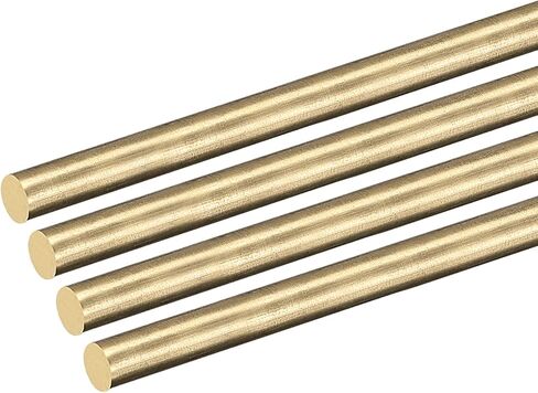 DMiotech 2Pack 6mm x 400mm, Brass Solid Round Rod, Brass Rod Lathe Bar Stock for DIY Craft in Kuwait