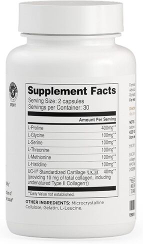 مكمل AdvoCare Flex للأحماض الأمينية والكولاجين - يدعم صحة المفاصل والبشرة والعظام * - يحتوي على L-Glycine وL-Histidine وL-Leucine والمزيد - 60 كبسولة in Kuwait