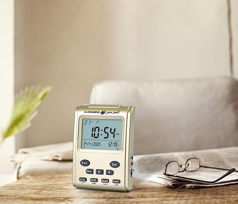 Azan Clock LCD Prayer Cloc/HIJRI Clock/HIJRI/Wall Clock/Home/Office/Mosque Azan Clock/Bedside Clock (Black) HA-3011 in Saudi Arabia