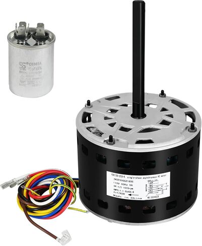 محرك منفاخ 5KCP39GGZ183S، 1/3 حصان 115 فولت، محرك منفاخ الفرن HC41AE117، 1075 دورة في الدقيقة، 5.2 أمبير، 60 هرتز متوافق مع الناقل HC41SE122A، HC41AE117A وGE Genteq in Kuwait