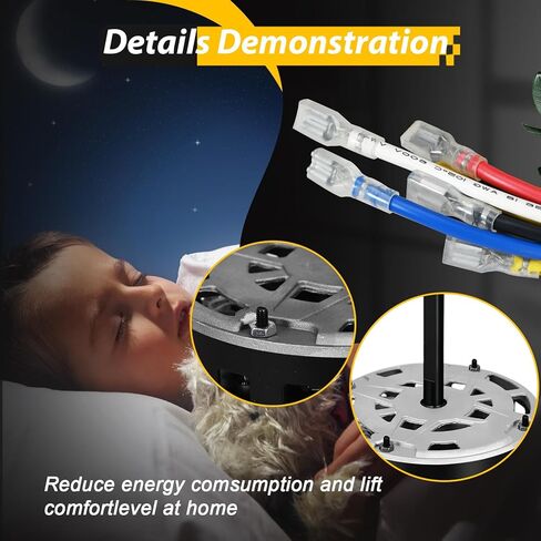 محرك منفاخ 5KCP39GGZ183S، 1/3 حصان 115 فولت، محرك منفاخ الفرن HC41AE117، 1075 دورة في الدقيقة، 5.2 أمبير، 60 هرتز متوافق مع الناقل HC41SE122A، HC41AE117A وGE Genteq in Kuwait