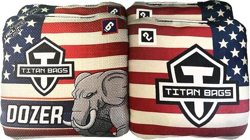 Titan Bags Dozer Cornhole Bags - 6" x 6" ACL PRO Approved Cornhole Bean Bags for Tournaments - Versatile & Durable Professional Cornhole Bags Ideal for Indoor/Outdoor Toss Sports & Games (Set of 4) in Saudi Arabia