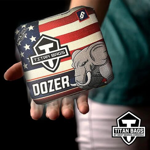 Titan Bags Dozer Cornhole Bags - 6" x 6" ACL PRO Approved Cornhole Bean Bags for Tournaments - Versatile & Durable Professional Cornhole Bags Ideal for Indoor/Outdoor Toss Sports & Games (Set of 4) in Saudi Arabia