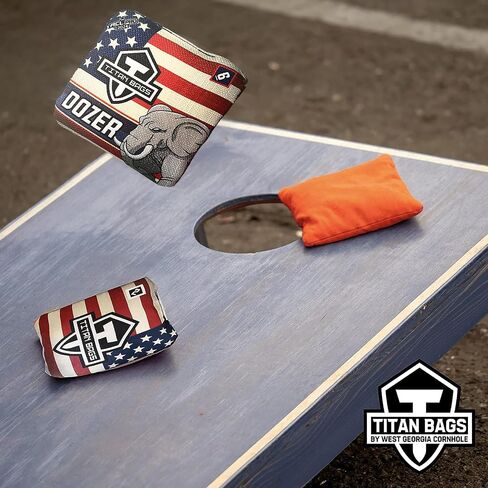 Titan Bags Dozer Cornhole Bags - 6" x 6" ACL PRO Approved Cornhole Bean Bags for Tournaments - Versatile & Durable Professional Cornhole Bags Ideal for Indoor/Outdoor Toss Sports & Games (Set of 4) in Saudi Arabia