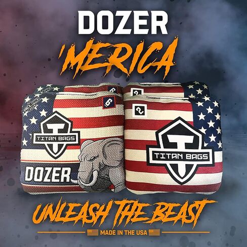 Titan Bags Dozer Cornhole Bags - 6" x 6" ACL PRO Approved Cornhole Bean Bags for Tournaments - Versatile & Durable Professional Cornhole Bags Ideal for Indoor/Outdoor Toss Sports & Games (Set of 4) in Saudi Arabia