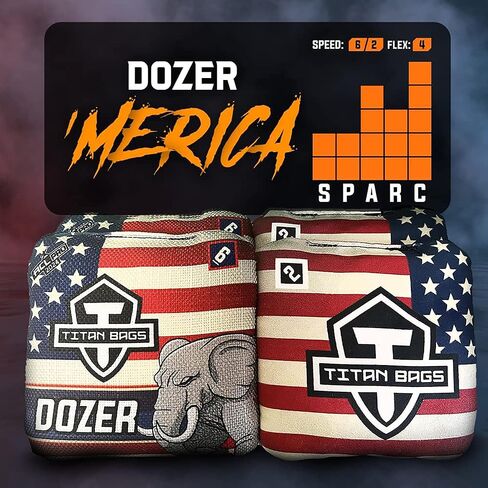 Titan Bags Dozer Cornhole Bags - 6" x 6" ACL PRO Approved Cornhole Bean Bags for Tournaments - Versatile & Durable Professional Cornhole Bags Ideal for Indoor/Outdoor Toss Sports & Games (Set of 4) in Saudi Arabia