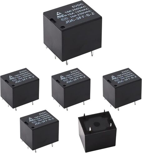 Tnisesm/6 قطعة تيار مستمر 5 فولت لفائف SPDT PCB التتابع 5 دبابيس مرحل الطاقة الصغيرة T73-5P-5V-BK in Kuwait