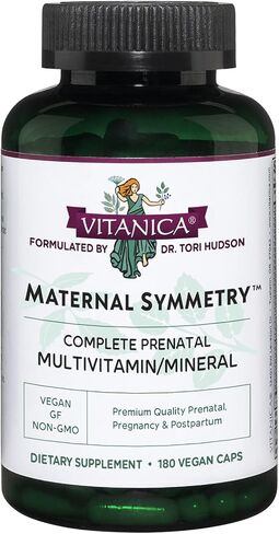 Vitanica Maternal Symmetry، فيتامينات ما قبل وما بعد الولادة، نباتي، 180 كبسولة in Kuwait