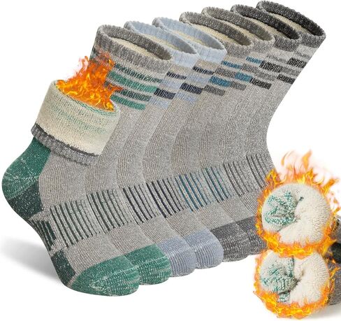 SeeyAN Kids Merino Wool Hiking Socks Boys Girls Thermal Winter Warm Boot Toddlers Thick Cushion Socks 4 Pairs in Saudi Arabia