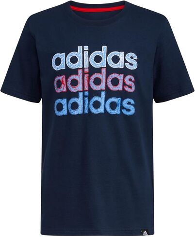 adidas Boy's Short Sleeve Multiplicity Tee, 6 Collegiate Navy in Saudi Arabia