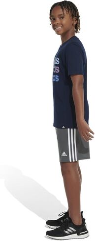 adidas Boy's Short Sleeve Multiplicity Tee, 6 Collegiate Navy in Saudi Arabia