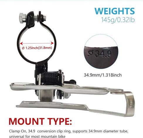 دراجة أمامية Derailleur 31.8 مللي متر FD-TY300 3x6/7 سرعة Tourney Down Swing لدراجة الطريق الجبلية in Kuwait