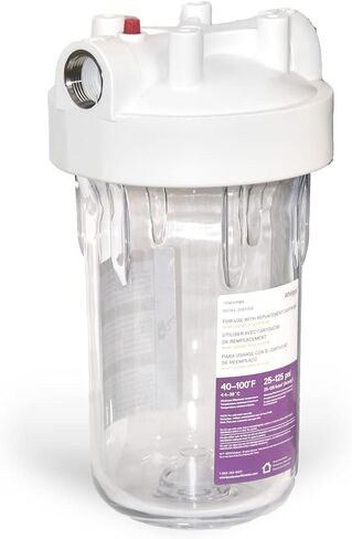 Whirlpool Large Capacity 10" x 4.5" Whole House Water Filter System WHKF-DWHBB, 1" Port, NSF Certified Reduces Sediment, Sand, Soil, Silt, Rust, Includes Filter Housing, Installation Kit & Timer in Kuwait