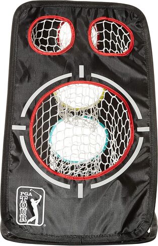 شبكة تقطيع ممارسة الجولف PGA TOUR، مزدوجة الجوانب، متعددة الأهداف، قابلة للطي، مساعد تدريب الجولف، كافيار، مقاس واحد in Kuwait