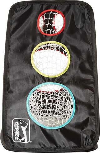 شبكة تقطيع ممارسة الجولف PGA TOUR، مزدوجة الجوانب، متعددة الأهداف، قابلة للطي، مساعد تدريب الجولف، كافيار، مقاس واحد in Kuwait